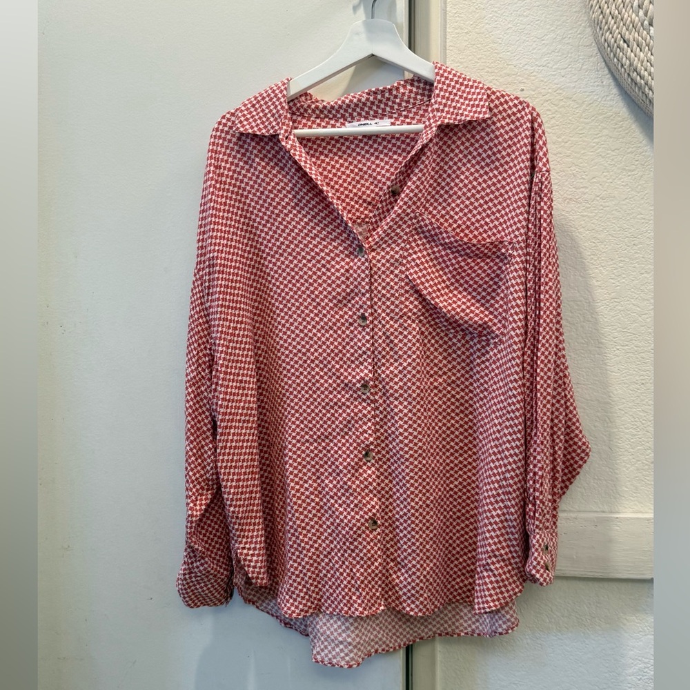 New NWT O’Neill Hanna tunic button down shirt medium